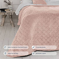 Велюрове покривало євро розміру ТЕП "VELOUR"  202x240 Колір - Пудра