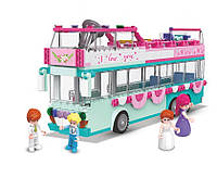 Конструктор Автобус-кафе KB 105 Limo Toy, дитячий, розвиваючий, 447 дет., Girl's Club, меблі, фігурки, для дівчаток