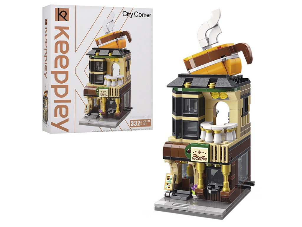 Конструктор Keeppley C0102, кав'ярня, кафе, Qman City Corner, іграшка, 332 дет., Crossroad Cafe, фото 1