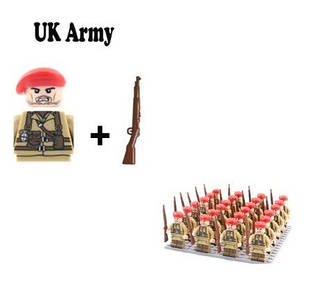 Військові фігурки,Британський солдат 1шт, конструктор, BrickArms