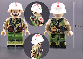 Військові фігурки, Військовий німецький медик 1шт, конструктор, BrickArms