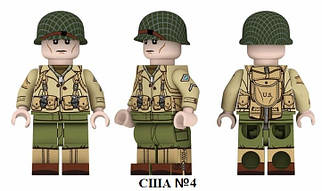Військові фігурки, Американський солдата №4 1шт,конструктор , BrickArms