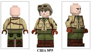 Військові фігурки, Американський солдата №5 1шт,конструктор , BrickArms