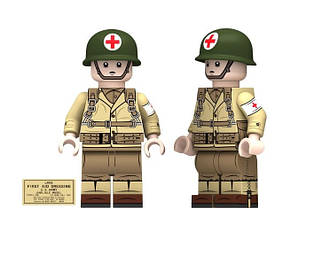 Військові фігурки, Військовий США медик №3 1шт, конструктор, BrickArms