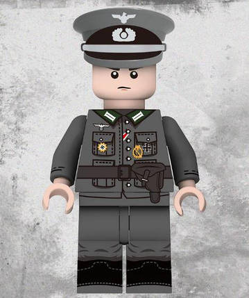 Військові фігурки, Німецький офіцер у формі 1шт, конструктор, BrickArms, фото 2