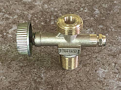 Вентиль балонний пропановий SUPERGAS з запобіжним клапаном, для балонів і пальників