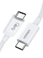 Кабель зарядный UGREEN Type-C to Type-C 40Gbps USB4 100W QC4.0 0.8 м White (US506)