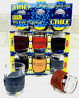 Чарка в натуральній шкірі з написом Я люблю Україну