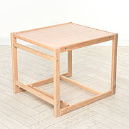 Дерев'яний дитячий стільчик для годування Quest Білий з чохлом, що миється ПВХ, фото 4