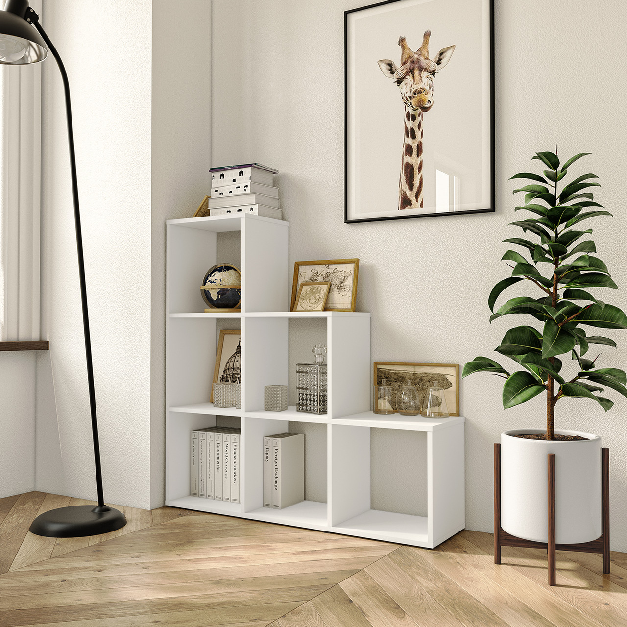 Стелаж для книг Moreli GT-39 Ш1071/В1076/Г280 Білий