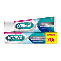 Крем Корега (Corega) для фіксації зубних протезів Екстра сильний Нейтральний смак, 70 г