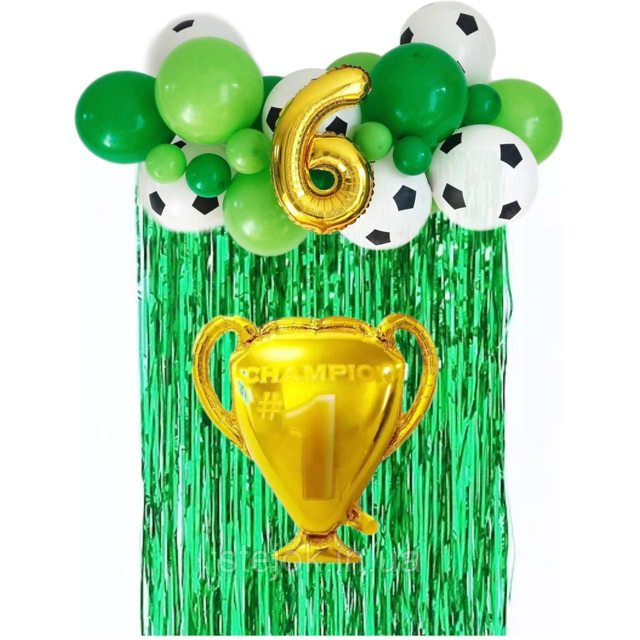 Готова фотозона футбол із цифрою, чорно-біла, фото 1