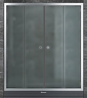 Душові двері в нішу Shower SD 170x180см розсувні двері для душу чотири секції матове безпечне скло 5мм