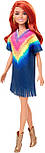 Барбі Фешіоністас # 141 руда в сукні з бахромою Barbie Fashionistas Doll GHW55, фото 2