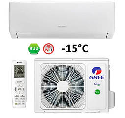 Інверторний настінний кондиціонер з Wi-Fi побутовою, спліт-система з обігрівом Gree Pular GWH09AGA-K6DNA1C
