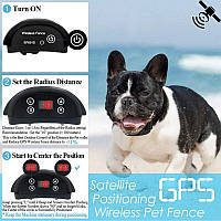 Электронный забор для собак с GPS Dog Fence EF851S, Электронный ошейник, Умный ошейник ECC