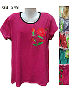 Женская котоновая футболка ПОЛУБАТАЛ GB549 (разные расцветки) пр-во Вьетнам