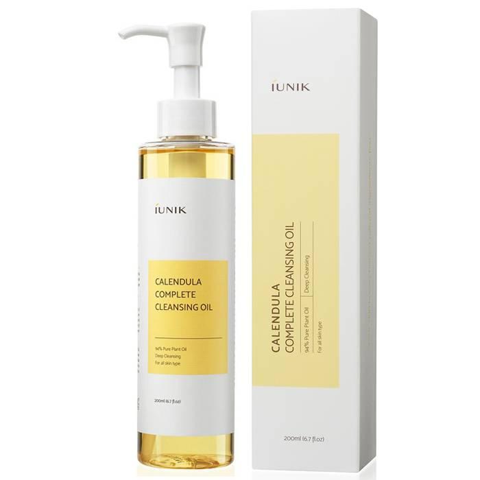 Гідрофільна олія для зняття макіяжу з календулою Calendula Complete Cleansing Oil IUNIK 200 мл, фото 1