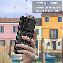 PC + TPU чохол Camshield Armor для Motorola G60 / сріблястий, фото 4