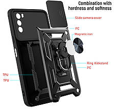PC + TPU чохол Camshield Armor для Motorola G60 / сріблястий, фото 6