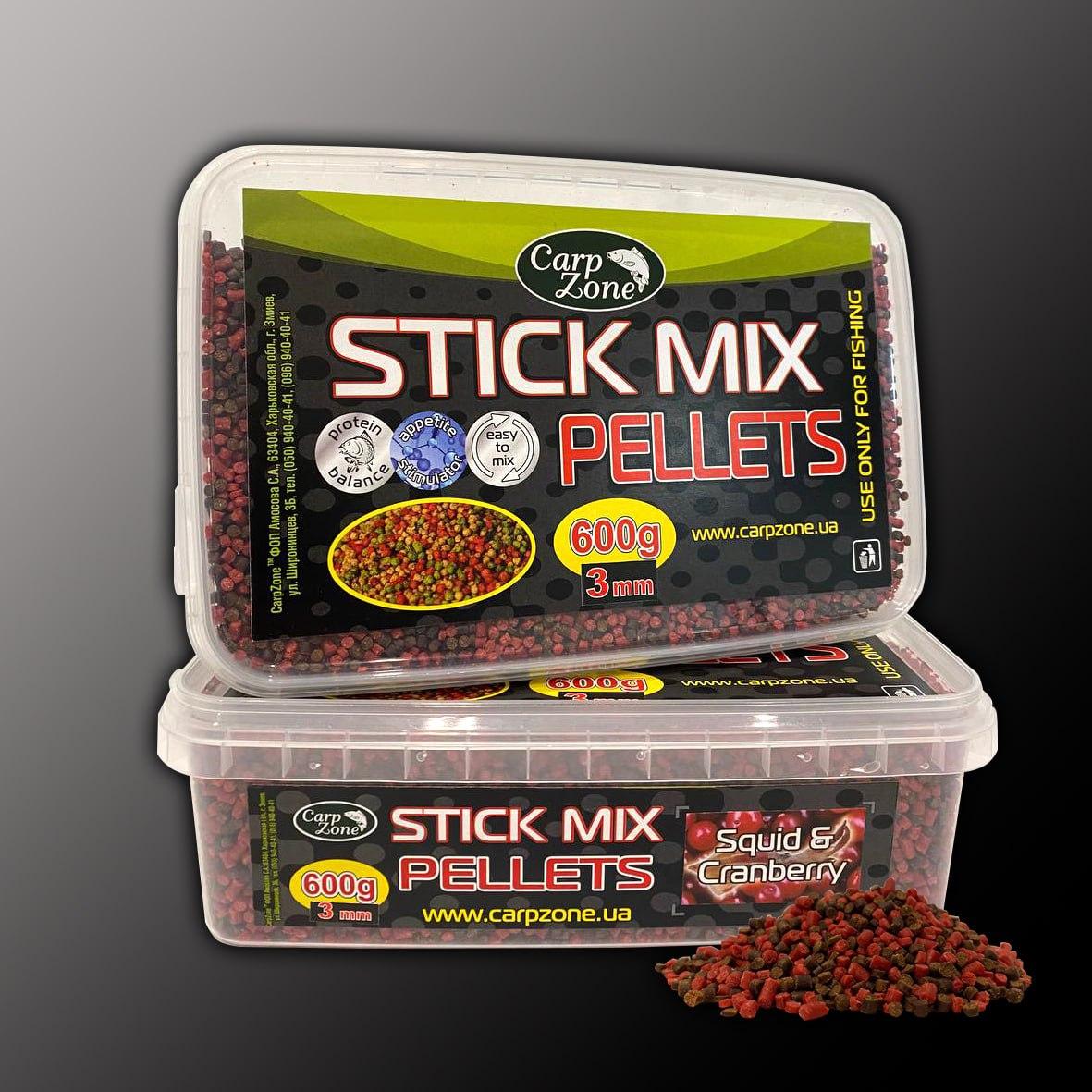 Стик Мікс співавлет Stick Mix Pellets Squid & Cranserry (Кальмар і Клюква) 600g 3m