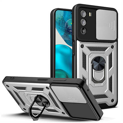 PC + TPU чохол Camshield Armor для Motorola G60 / сріблястий, фото 1