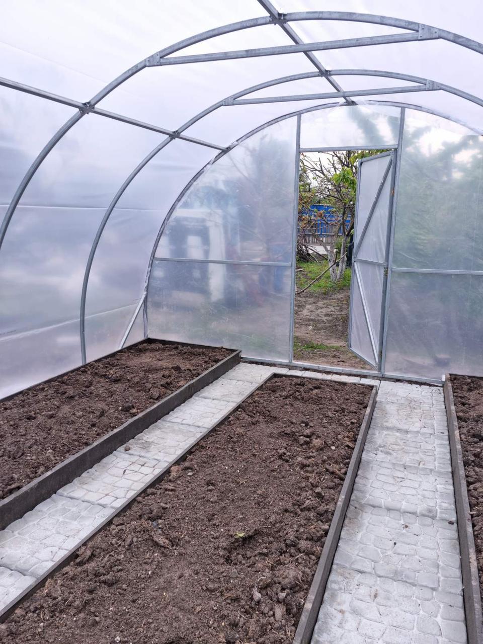 Теплиця 3х8х2,1 м садова парник для дому "Скарбничка" з тепличною плівкою, фото 1