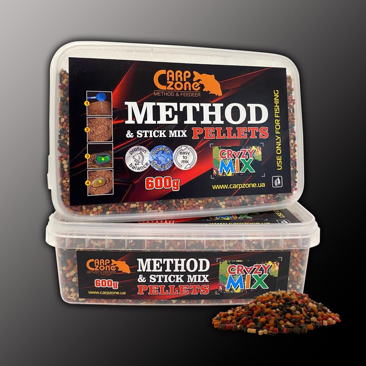 Метод пеллетс Method Pellets Crazy Mix (Божевільний Мікс) 600g 2-3mm, фото 1