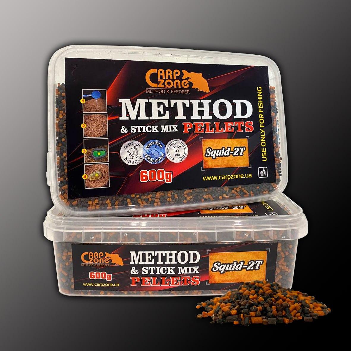Метод-Стік Мікс Пелетс Сквід-Шовковиця Method & Stick Mix Pellets Sqid-2T 600g 2-4mm, фото 1