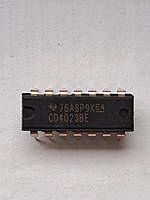 Микросхема Texas Instruments CD4023BE DIP14 (аналог К561ЛА9)