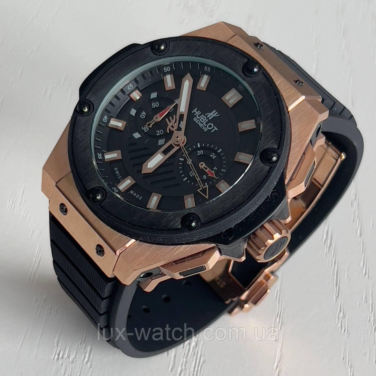 Годинник наручний H.u.b.l.o.t King Power Gold-Black преміального ААА класу