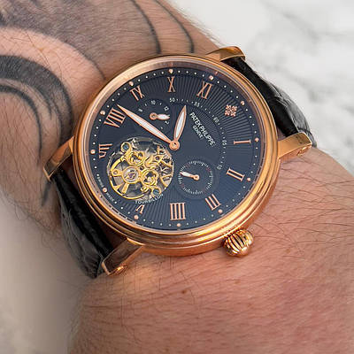 Годинник наручний Patek Philippe Grand Complications Black-Gold-Black преміального ААА класу