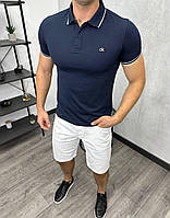 Мужская футболка поло Calvin Klein H3633 синяя