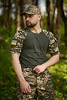 Тактический костюм - комплект пиксель, Камуфляжная форма Pixel ВСУ лето штаны + футболка