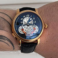 Годинник наручний MontBlanc Nicolas Rieussec Gold-Black преміального ААА класу
