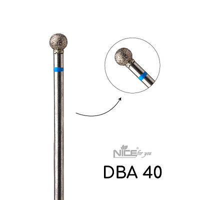 Фреза алмазна Nice for you КУЛЯ DBA 40 Синя