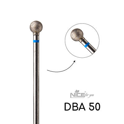 Фреза алмазна Nice for you КУЛЯ DBA 50 Синя