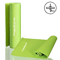 Коврик для йоги и фитнеса pvc fitness-yoga mat green 173x61x0.6