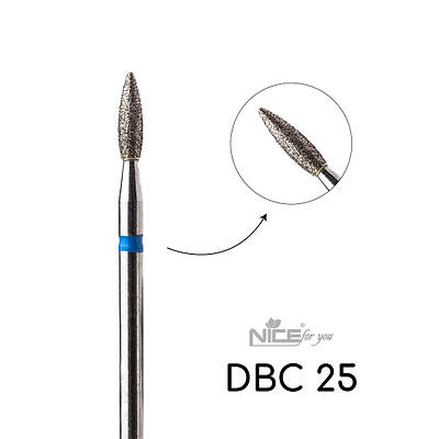 Фреза алмазна Nice for you ПОЛУМ’Я DBС 25 Синє