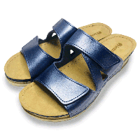 Жіночі шльопанці Inblu на танкетці з липучками, комфортні босоніжки на низькому ходу з поліуретановою підошвою