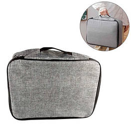 Органайзер дорожня сумка для документів 37x27x10см, сірий - оригінал