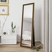 Зеркало напольное в спальню Black Mirror в коричневой багетной раме 170х50