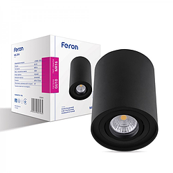 Накладний світильник Feron ML304 GU10 акцентний спот Ø96х125мм (під змінну LED лампу) циліндричний чорний