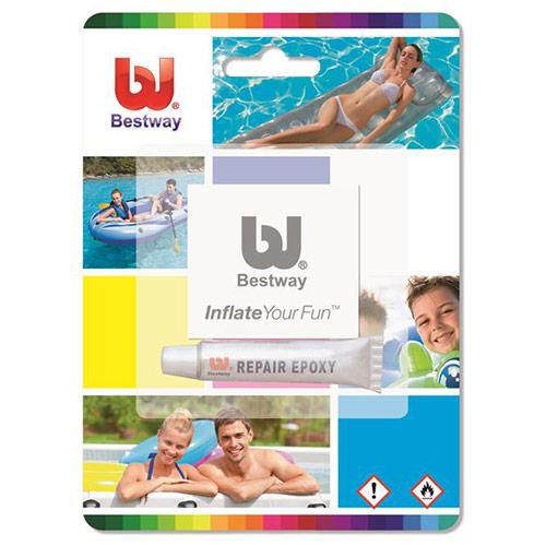 Ремкомплект підвищеної міцності 10 шт (6 х 6 см) Bestway 62068 для надувних матраців та басейнів