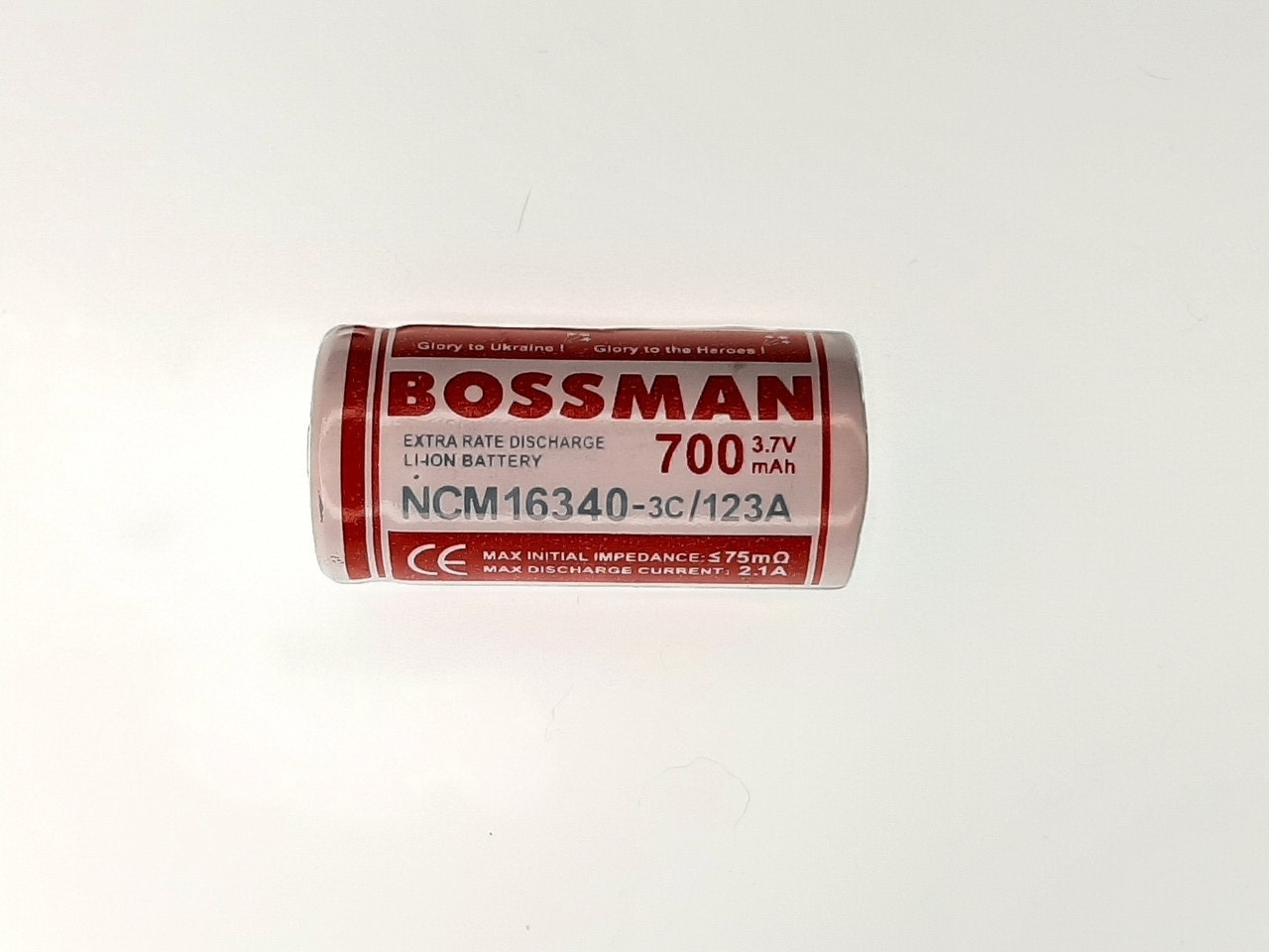 Акумулятор Bossman Profi 16340 700mA RCR16340