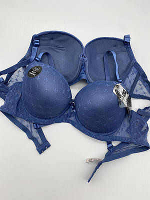 Бюстгальтер гладкий синій HANA чашка B PushAp 13118-5