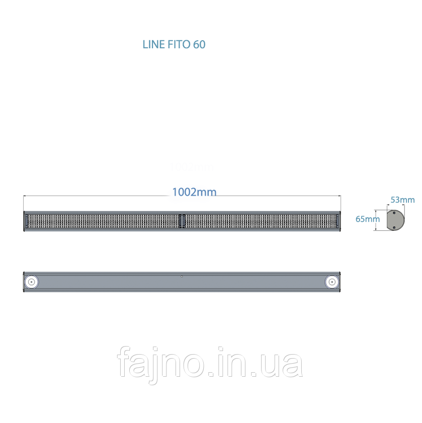 Світлодіодний фитосветильник Fito Line 65 (65 Вт, 1-2 кв. м)