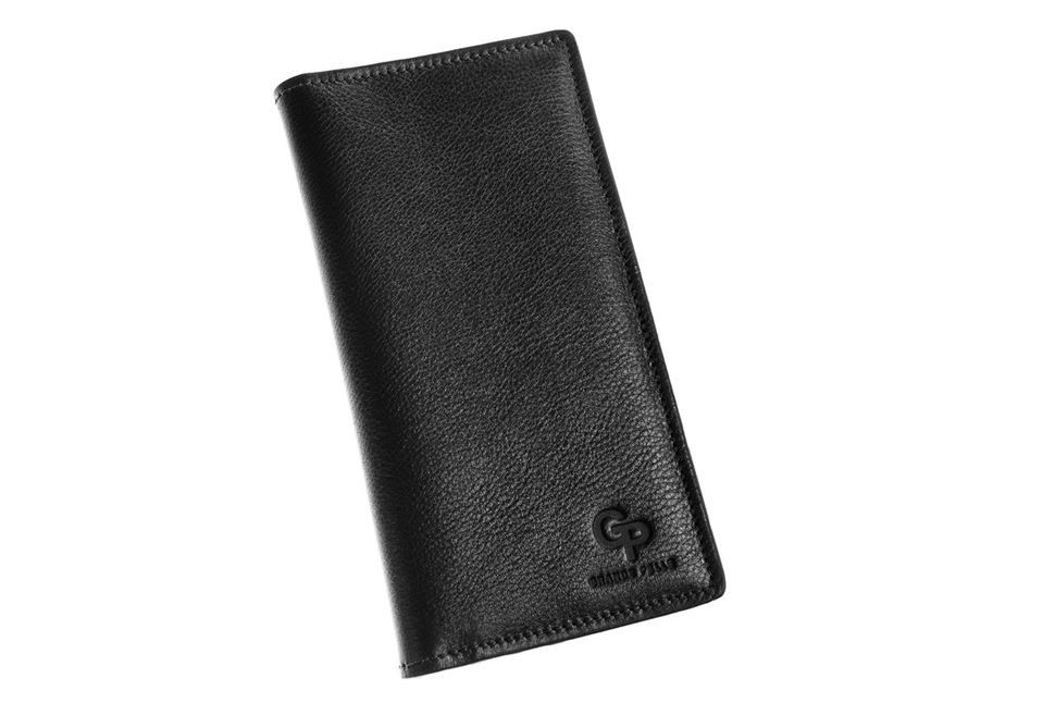 Портмоне чоловіче довге візитниця, чорний Grande Pelle 522610