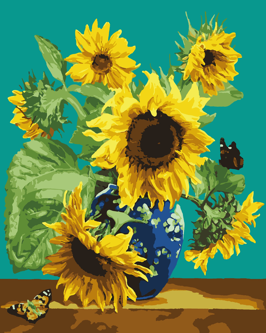 Картина за номерами "Соняхи у вазі" 50*60 см