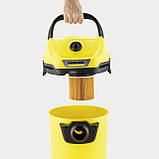 Karcher Пилосос WD 3-18 господарьский, акумуляторний, 17л, 18В, без АКБ и ЗП, фото 6